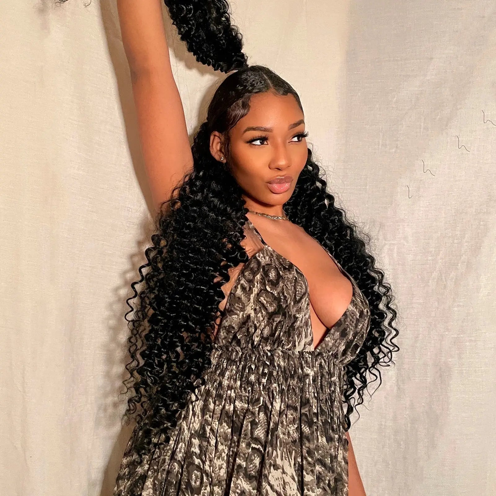 Clearance | Toyotress® Deep Wave Crochet Hair Pre-Looped Wavy Curly Crochet Synthetic Hair Extensions Toyotress